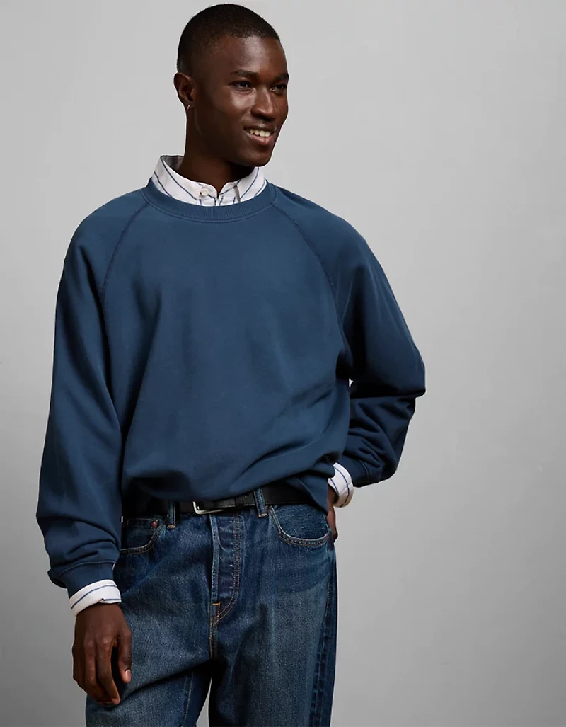 AE77 Raglan Terry Fleece Sweatshirt