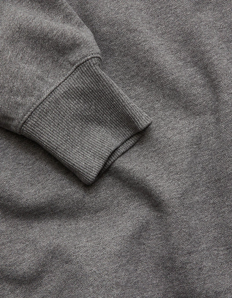 AE77 Garment-Washed Long-Sleeve Utility Polo Shirt