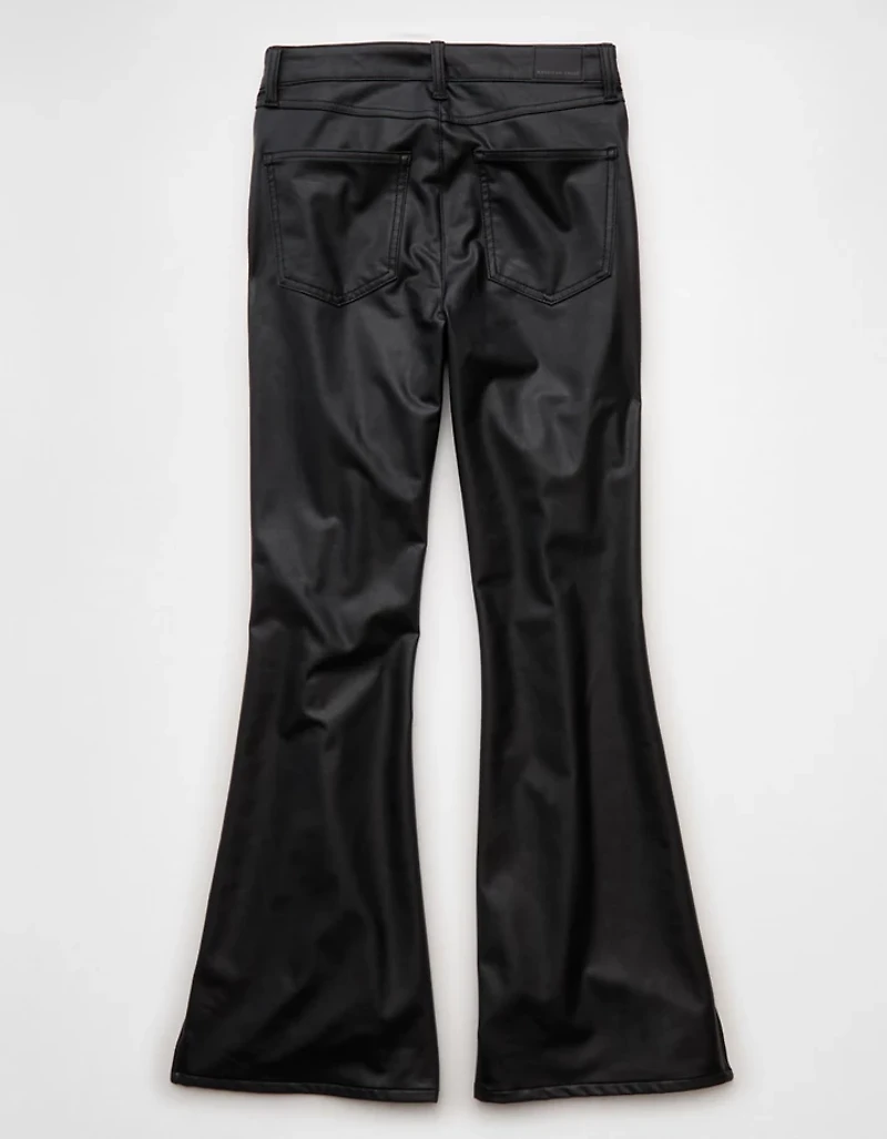 AE Super High-Waisted Leather Flare Pant