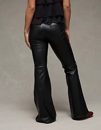 AE Super High-Waisted Leather Flare Pant