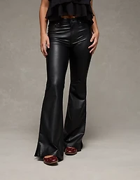 AE Super High-Waisted Leather Flare Pant