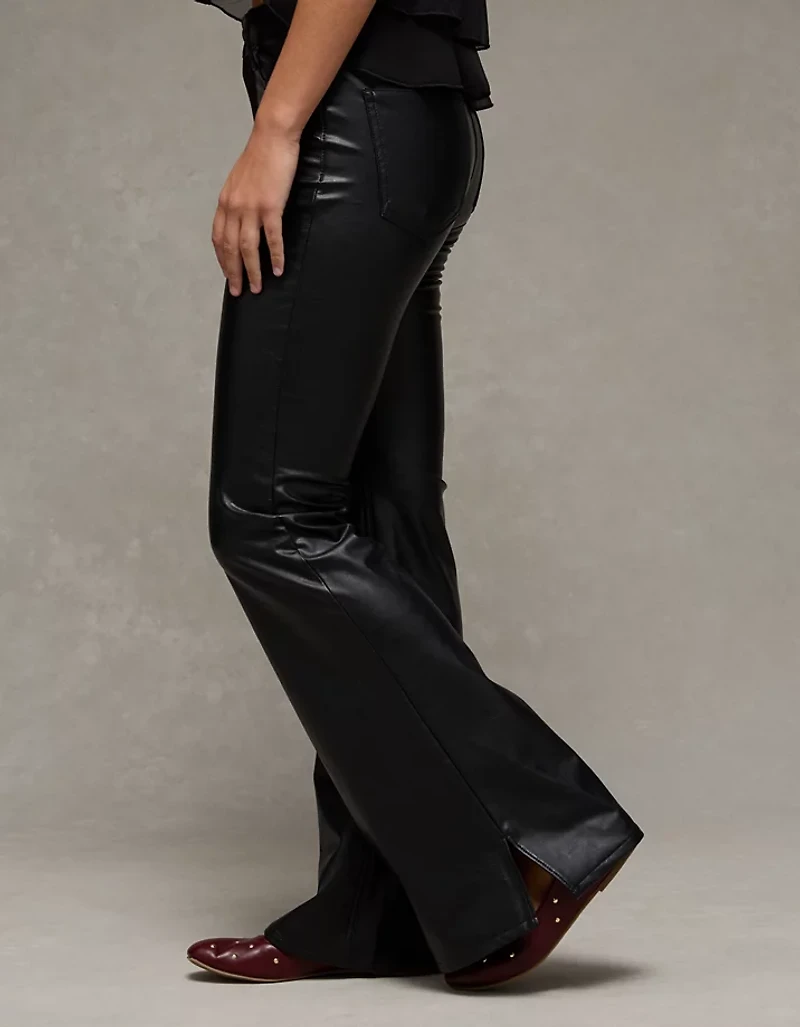 AE Super High-Waisted Leather Flare Pant