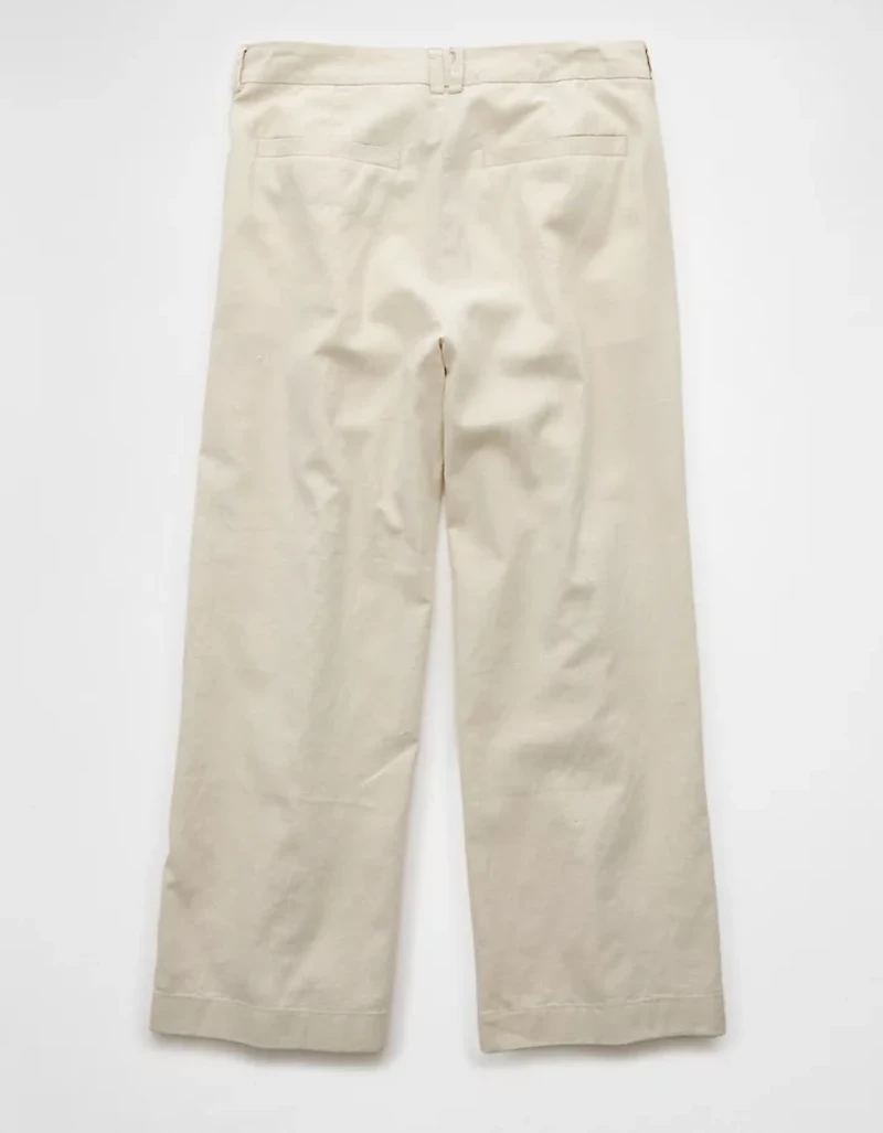 AE Linen-Blend Stovepipe Crop Trouser