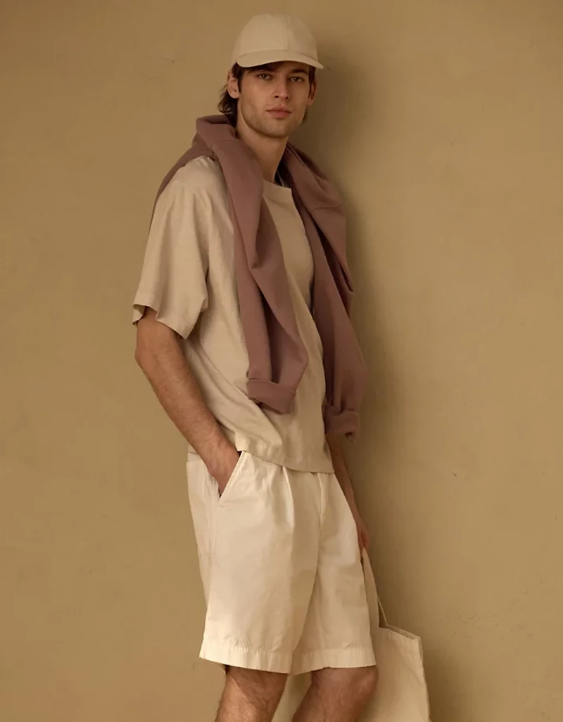 Short en mélange de coton et chanvre haut gamme AE77