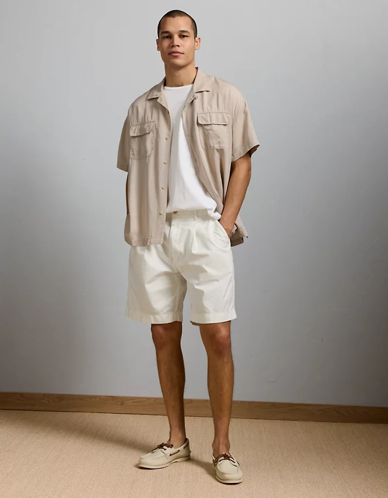 Short en mélange de coton et chanvre haut gamme AE77