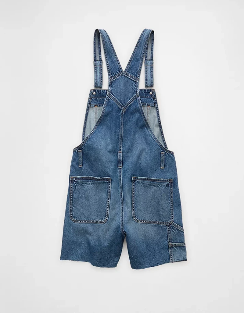 Shorts en jean salopette de menuisier 8 po AE