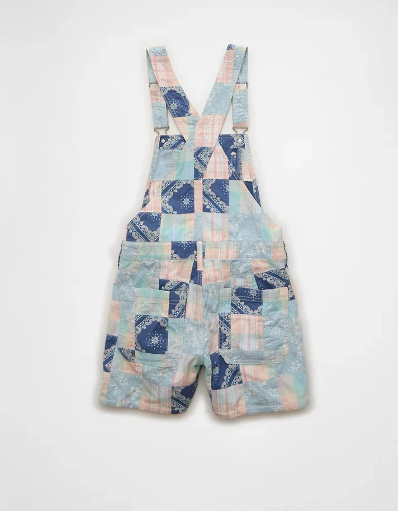 AE Pride Patchwork Baggy Overall Short