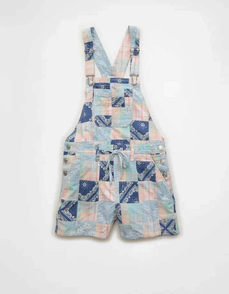 AE Pride Patchwork Baggy Overall Short