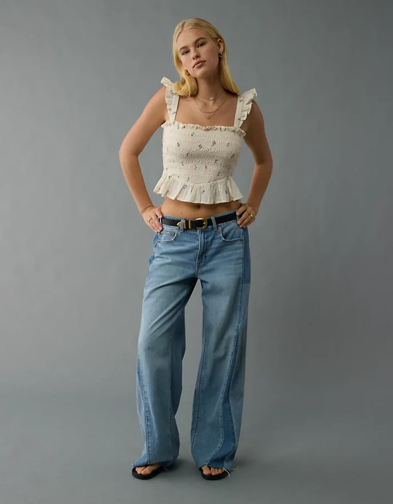 AE Bella Smocked Crop Top