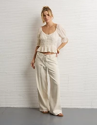 AE Puff Sleeve Pintuck Blouse