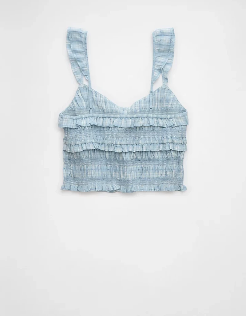 AE Smocked Ruffle Tank Top
