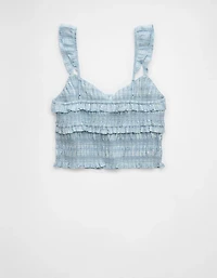 AE Smocked Ruffle Tank Top