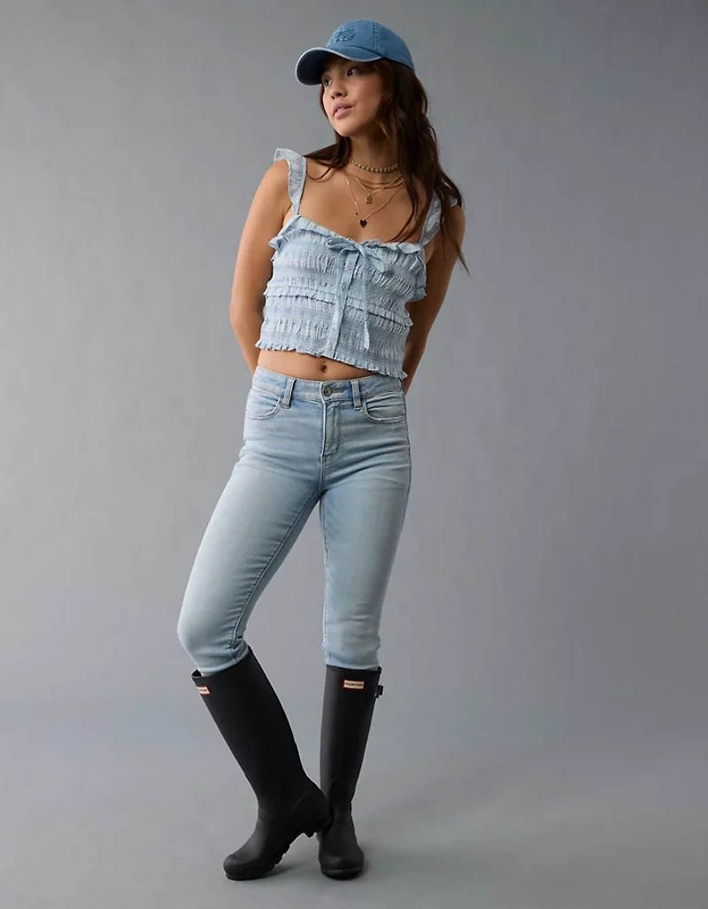 AE Smocked Ruffle Tank Top