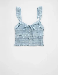AE Smocked Ruffle Tank Top