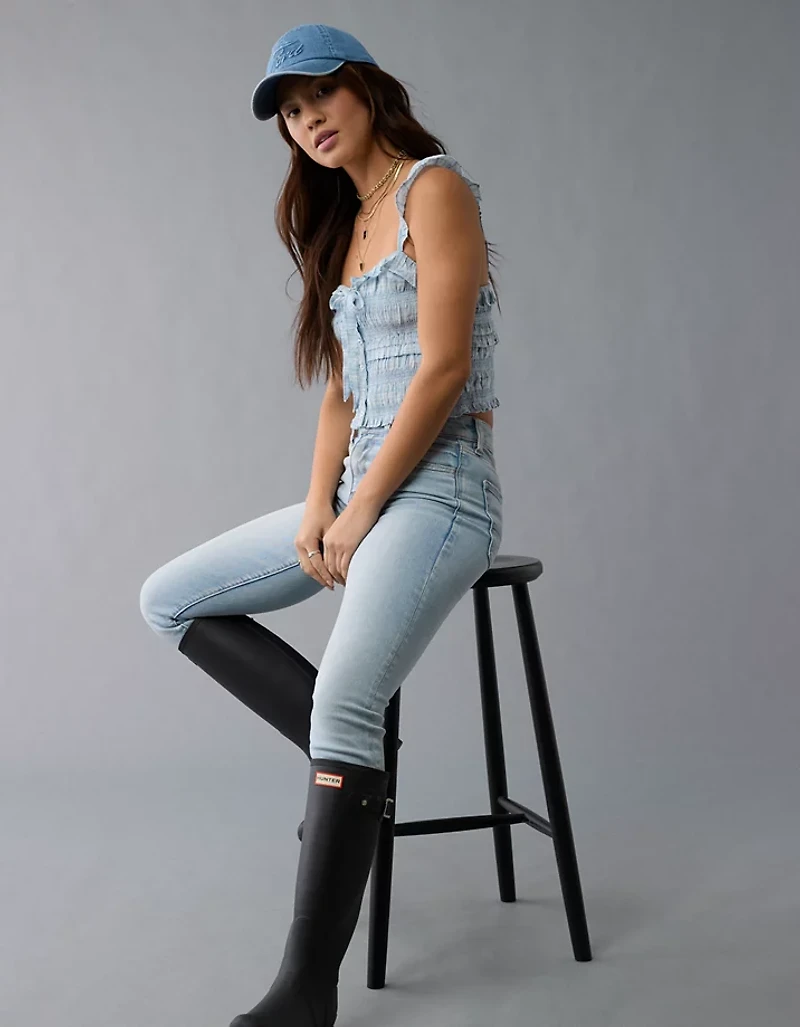 AE Smocked Ruffle Tank Top