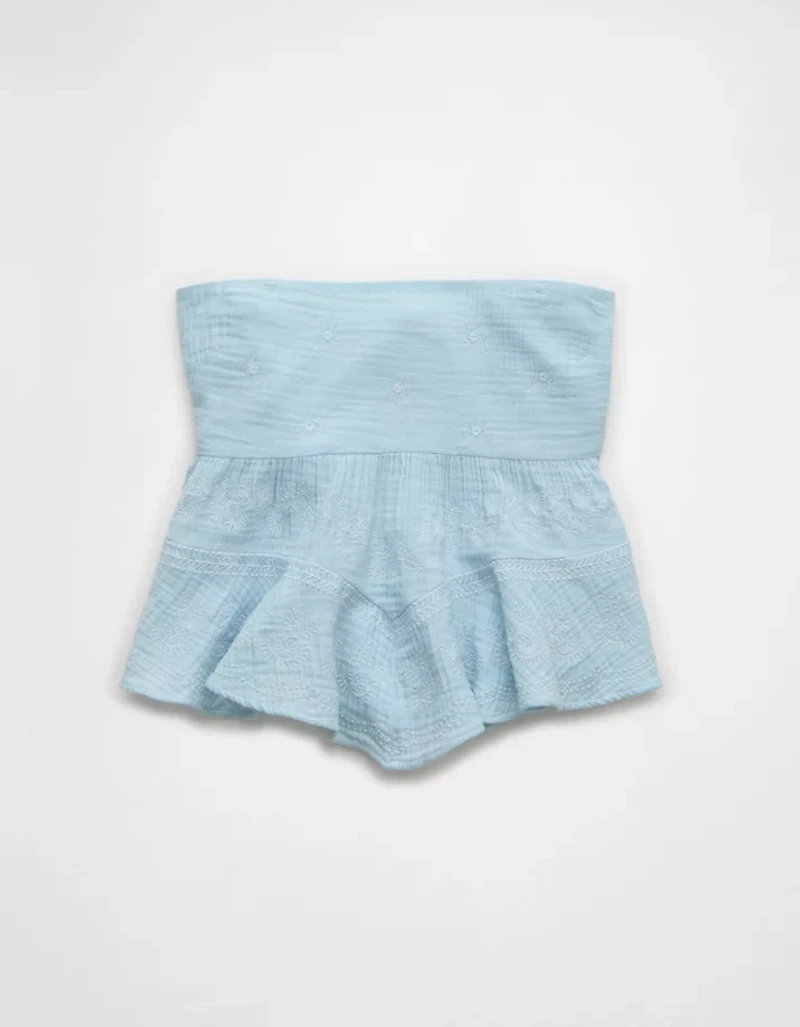 AE Embroidered Babydoll Tube Top
