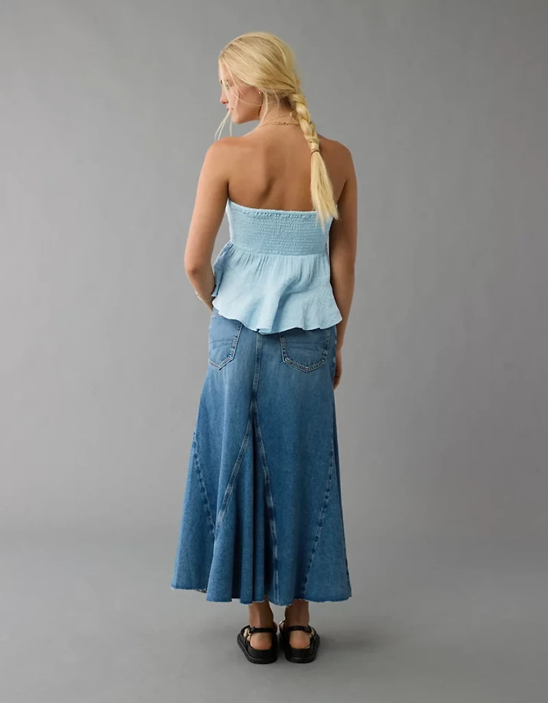 AE Embroidered Babydoll Tube Top