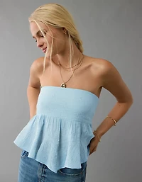AE Embroidered Babydoll Tube Top