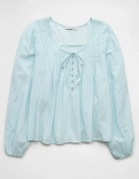 AE Long-Sleeve Breezy Boho Blouse