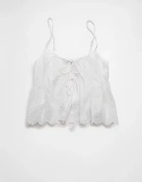 Camisole nervurée nouée à l’avant AE
