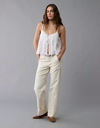 Camisole nervurée nouée à l’avant AE