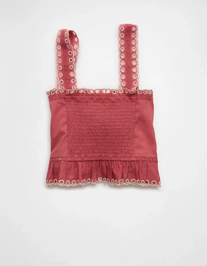 AE Eyelet Crop Top