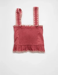 AE Eyelet Crop Top