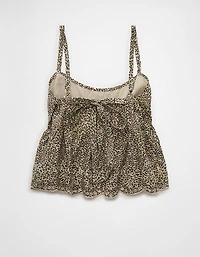 AE Leopard Eyelet Cami