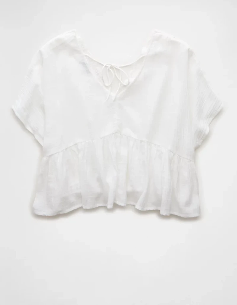 Blouse brodée à paillettes avec encolure en V AE