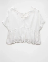 Blouse brodée à paillettes avec encolure en V AE