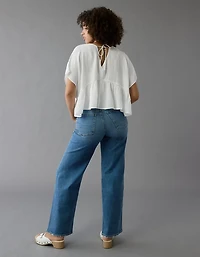 Blouse brodée à paillettes avec encolure en V AE