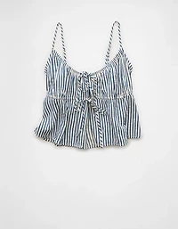 Camisole en crépon de coton nouée à l’avant AE
