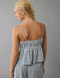 Camisole en crépon de coton nouée à l’avant AE
