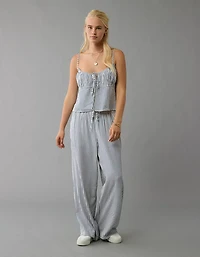 Camisole en crépon de coton nouée à l’avant AE