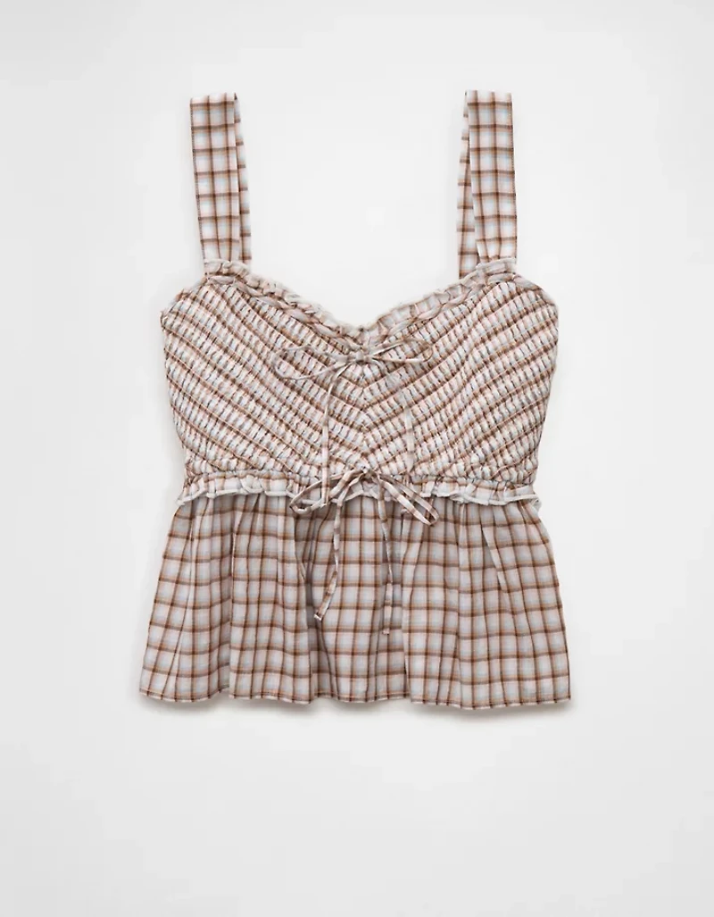 AE Smocked Babydoll Shirt