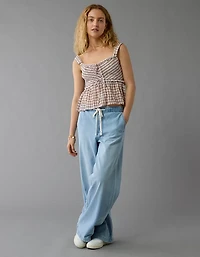 AE Smocked Babydoll Shirt