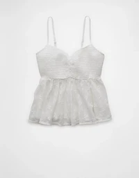 Camisole nuisette à smocks avec encolure en V AE