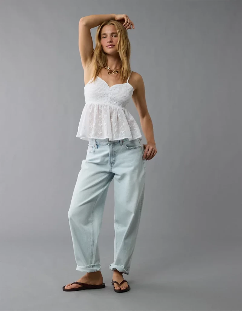 Camisole nuisette à smocks avec encolure en V AE