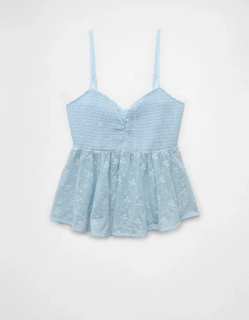 AE V-Neck Smocked Babydoll Cami