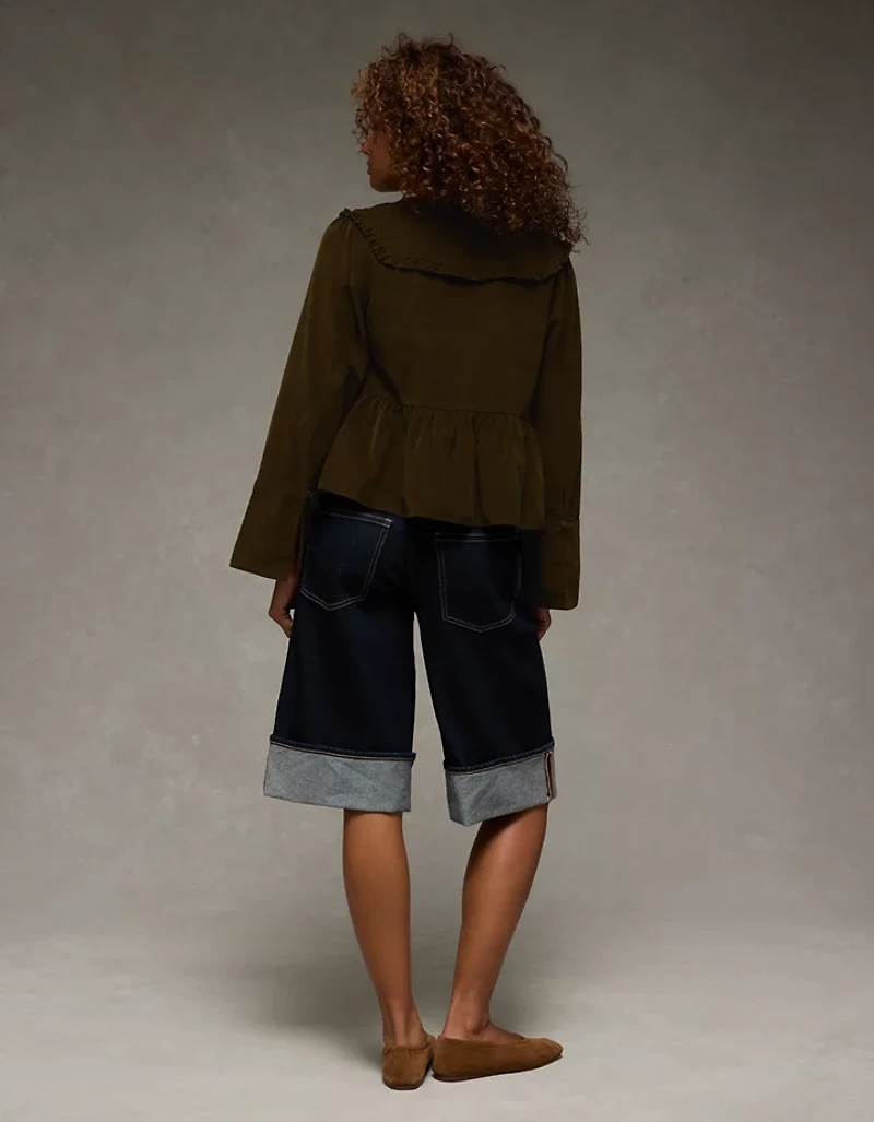 AE Long Sleeve Tie-Front Blouse