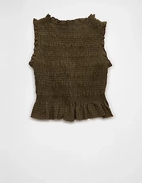AE Tie-Front Smocked Tank Top