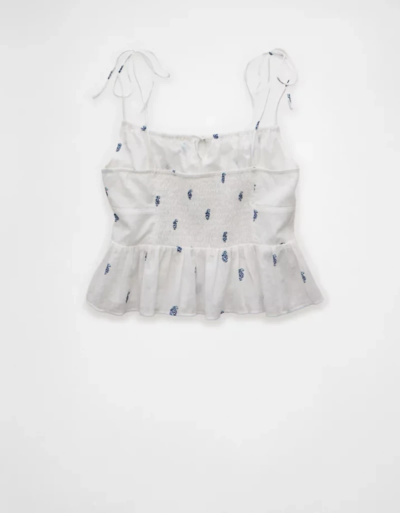 Débardeur de style corset avec bretelles nouées AE