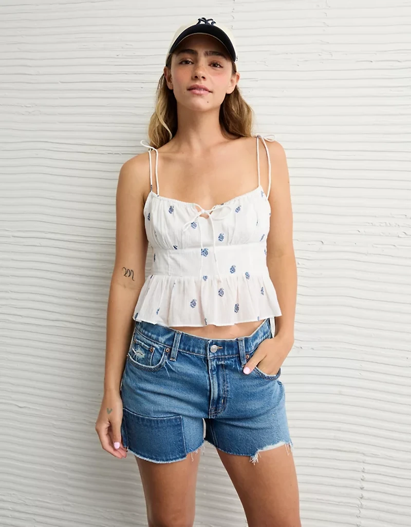 Débardeur de style corset avec bretelles nouées AE