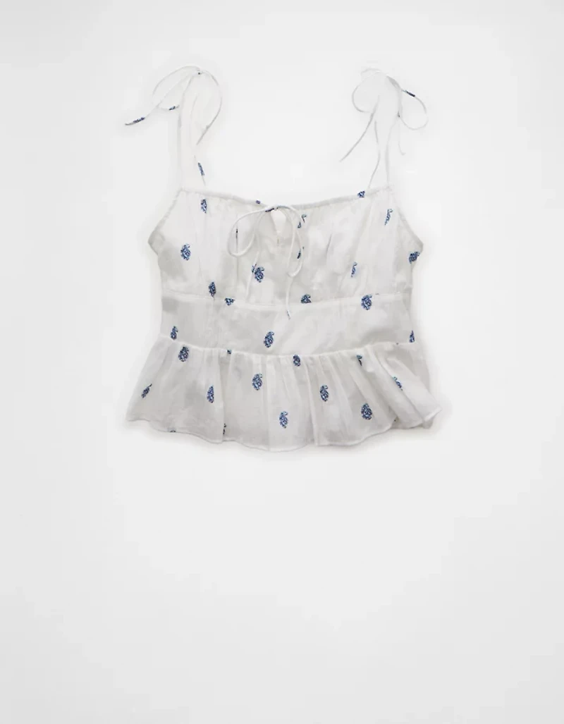 Débardeur de style corset avec bretelles nouées AE