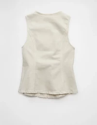 AE Crew Neck Button-Up Vest