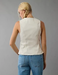 AE Crew Neck Button-Up Vest