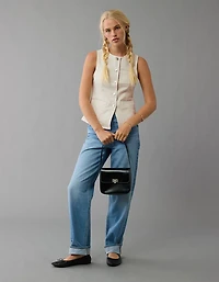 AE Crew Neck Button-Up Vest