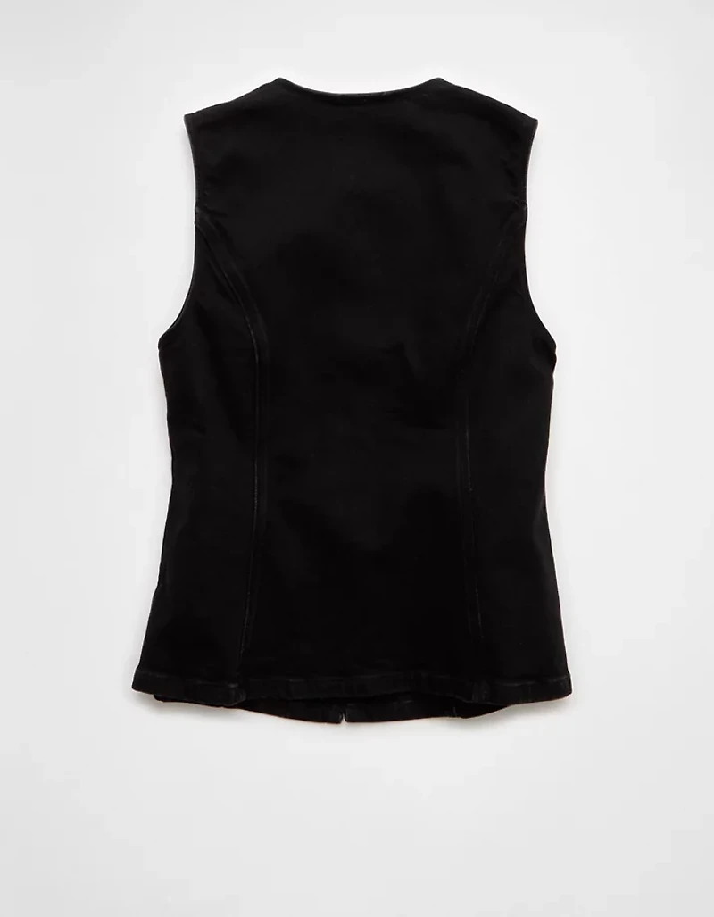 Gilet à col rond boutonné AE