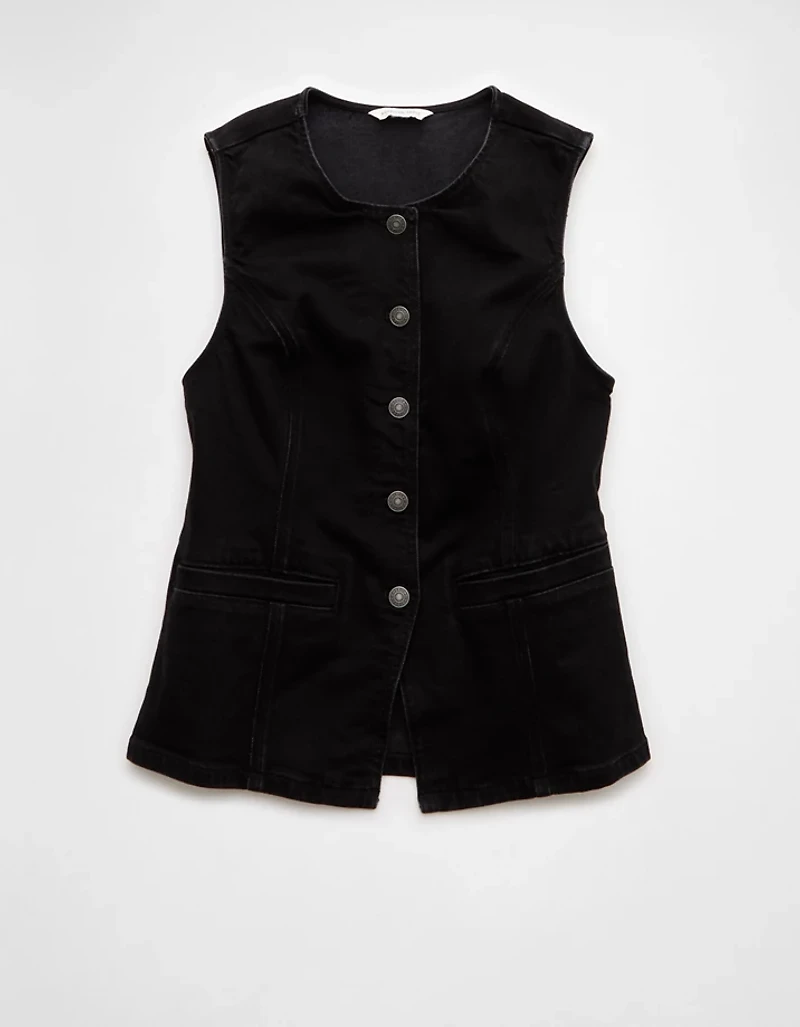 Gilet à col rond boutonné AE