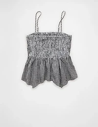 AE Handkerchief Hem Smocked Babydoll Tube Top